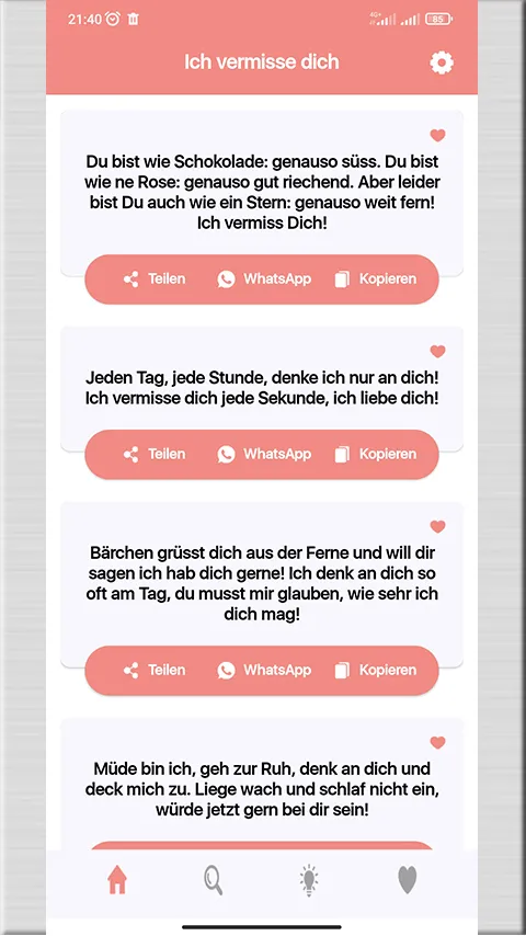 Ich vermisse dich sprüche 2024 | Indus Appstore | Screenshot