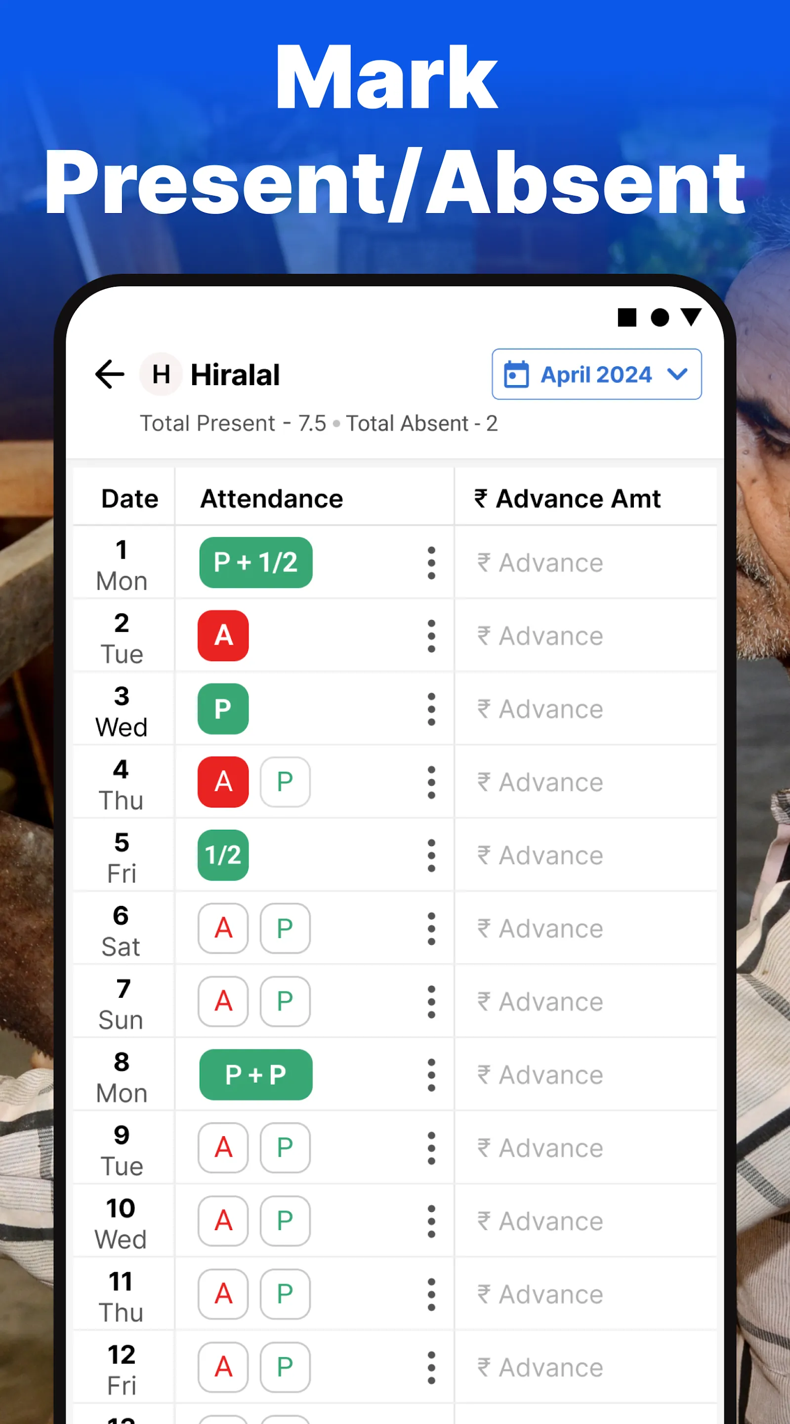Daily attendance register | Indus Appstore | Screenshot