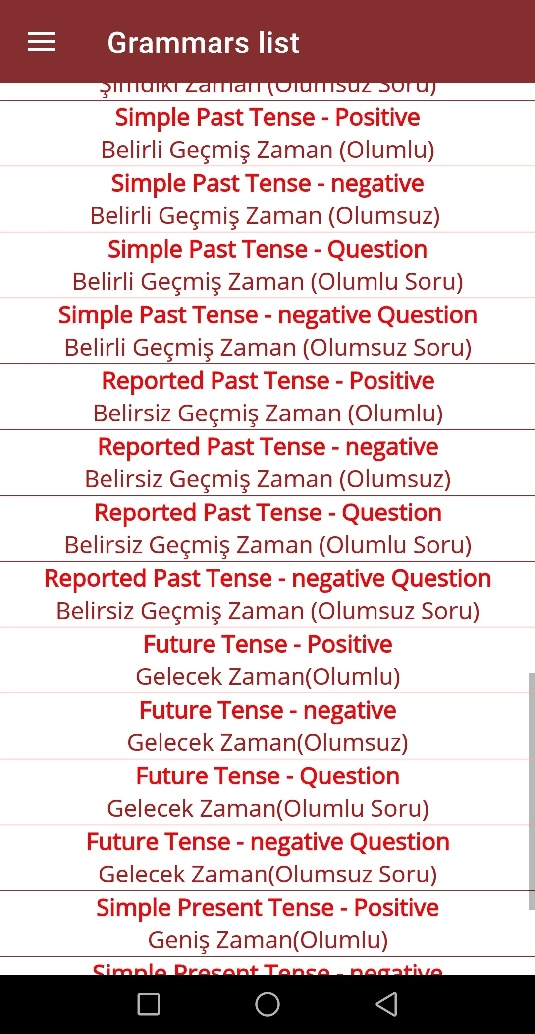 Turkish language grammars | Indus Appstore | Screenshot