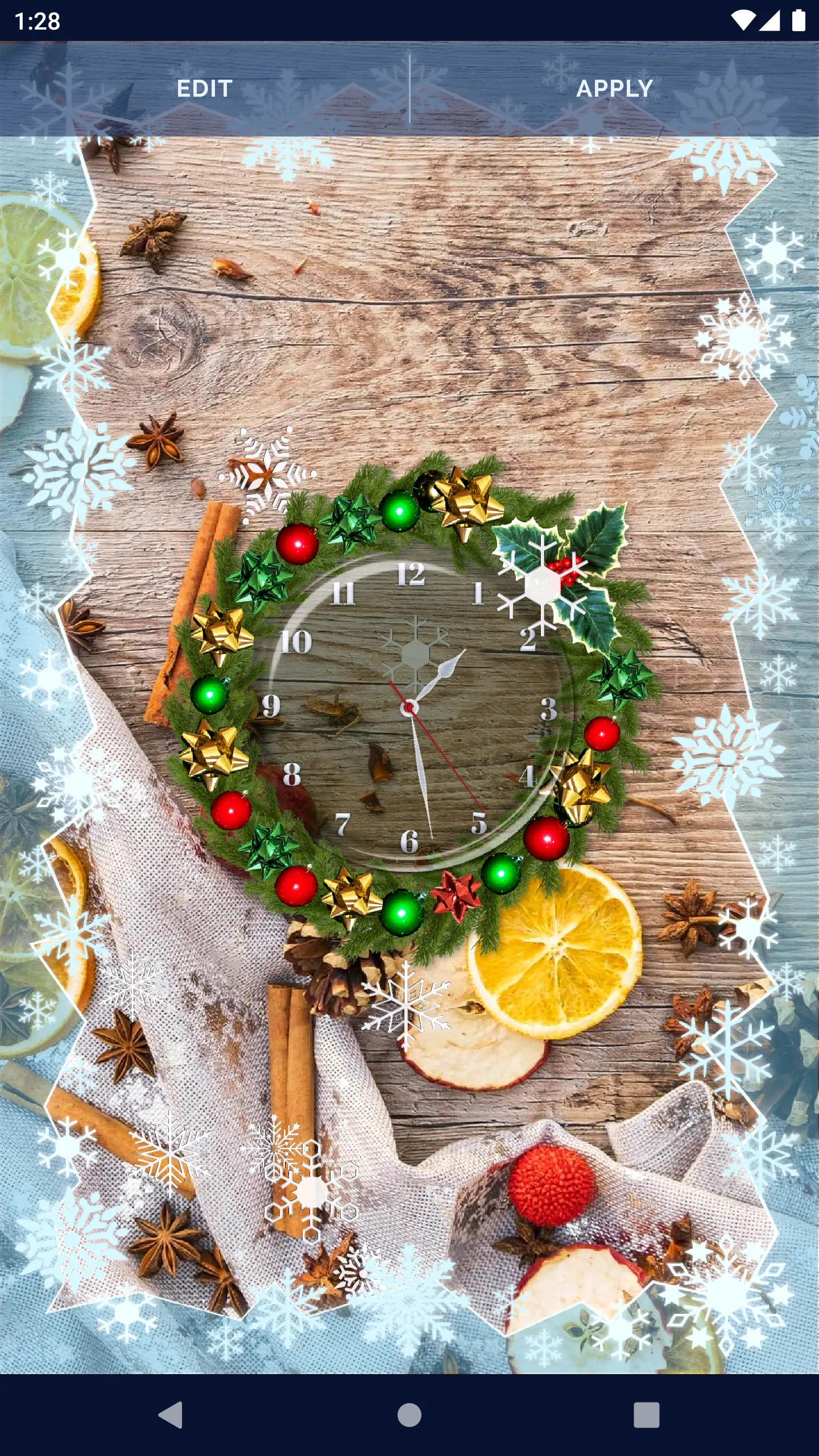 Christmas Clock Live Wallpaper | Indus Appstore | Screenshot