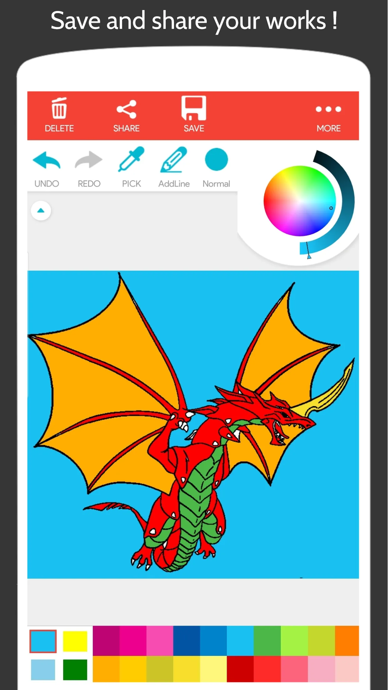 Dragon Anime Coloring Book | Indus Appstore | Screenshot