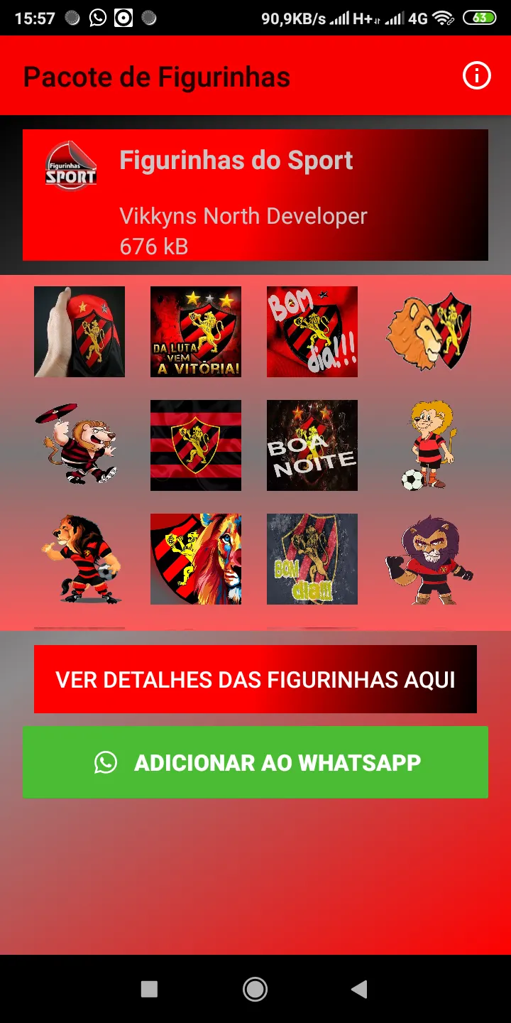 Figurinhas do Sport RE | Indus Appstore | Screenshot