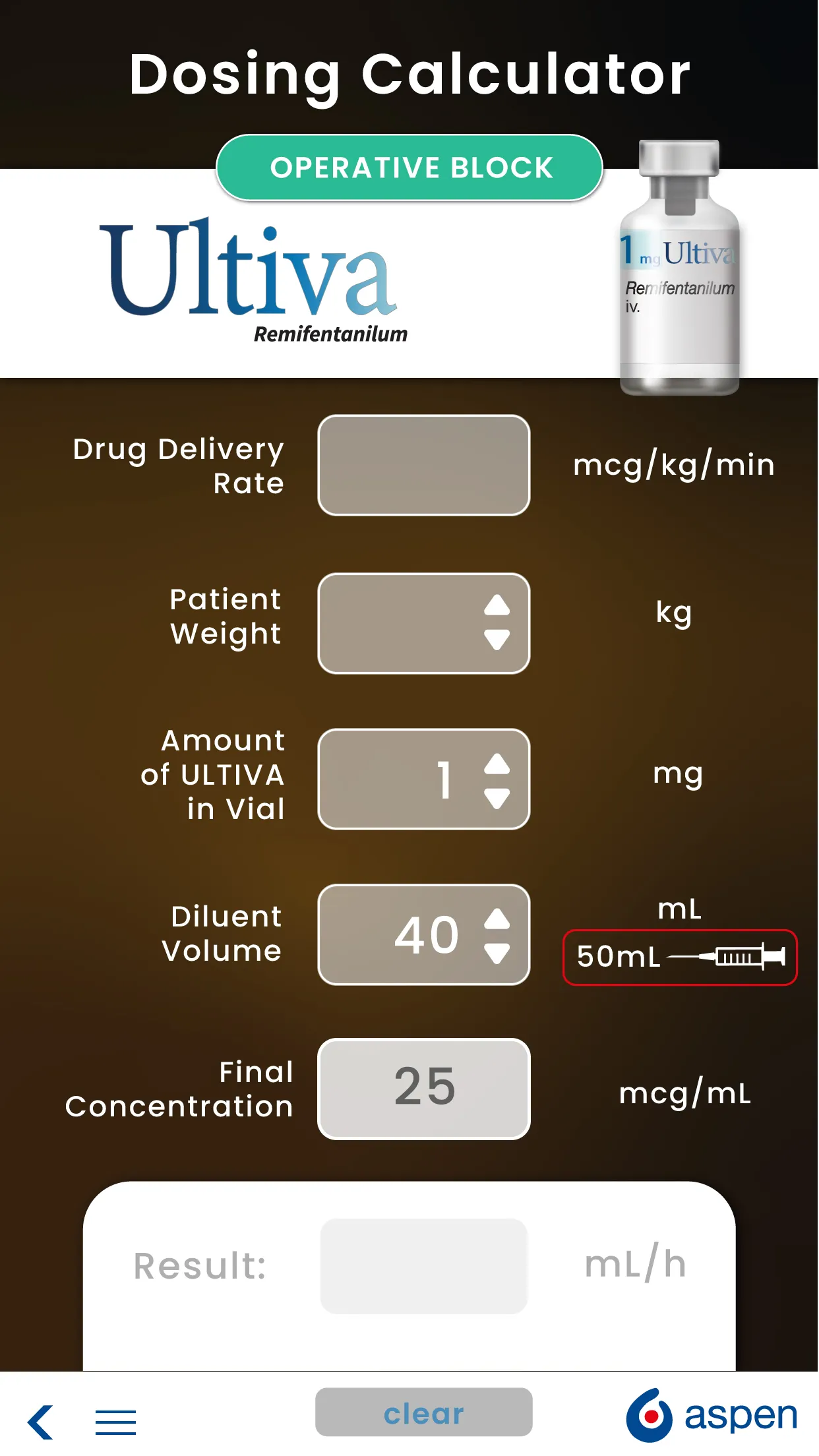 Ultiva Dosing Guide | Indus Appstore | Screenshot