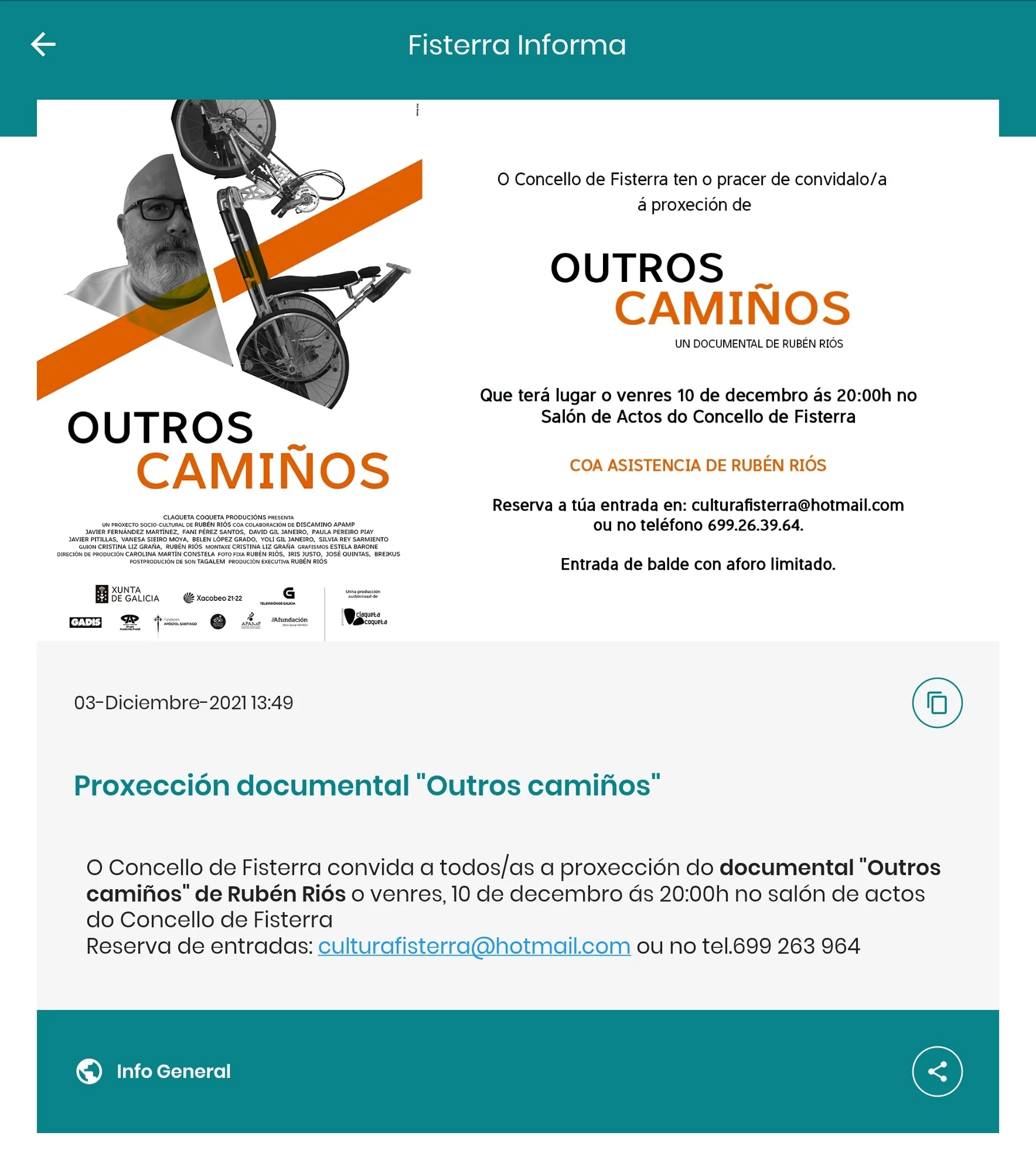 Fisterra Informa | Indus Appstore | Screenshot