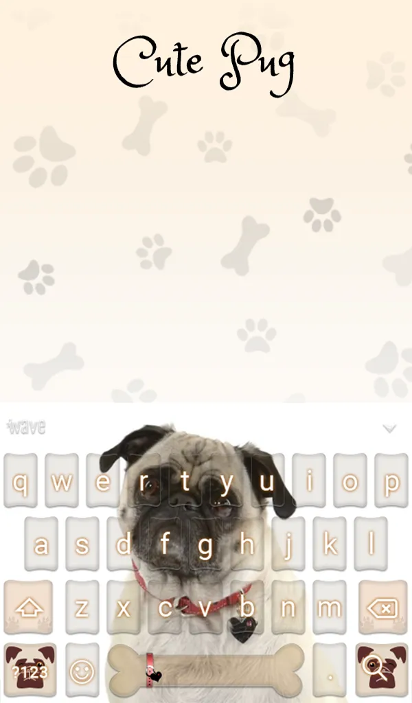 Cute Pug Keyboard Wallpaper HD | Indus Appstore | Screenshot