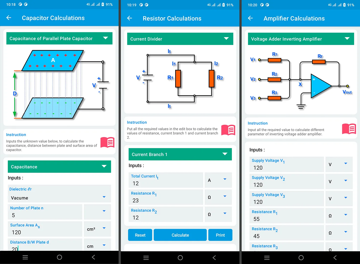 Electronics Tools: ElectroCalc | Indus Appstore | Screenshot