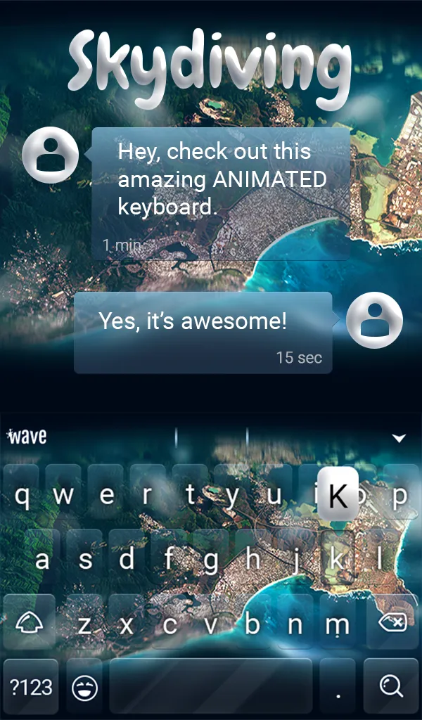 Skydiving Keyboard & Wallpaper | Indus Appstore | Screenshot