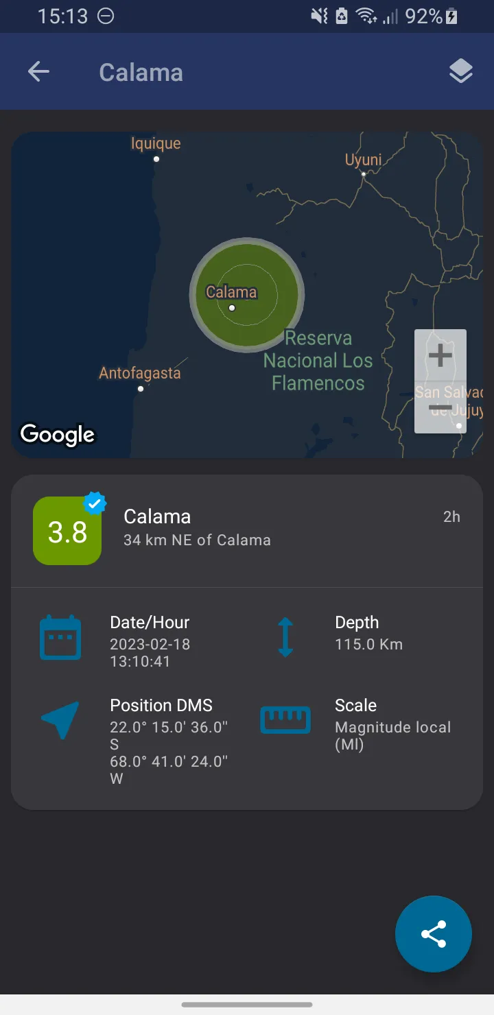 LastQuakeChile - Quakes Chile | Indus Appstore | Screenshot