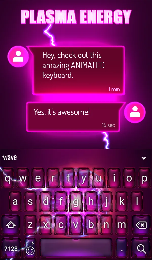 Plasma Keyboard & Wallpaper | Indus Appstore | Screenshot