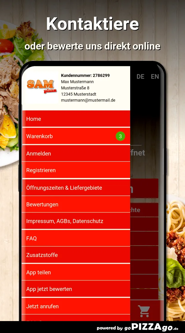 Sam Pizza Service Bonn | Indus Appstore | Screenshot