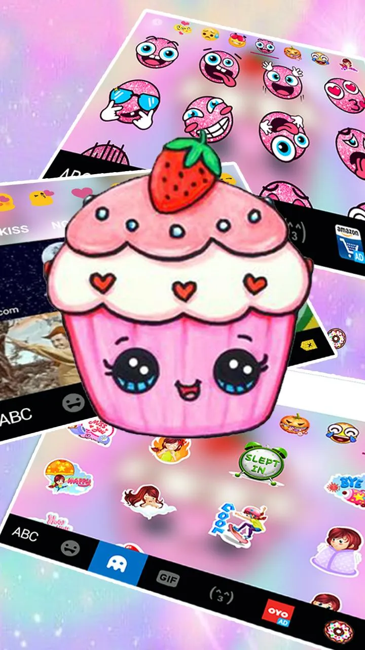 Kawaii Cute Cup Cake Keyboard  | Indus Appstore | Screenshot