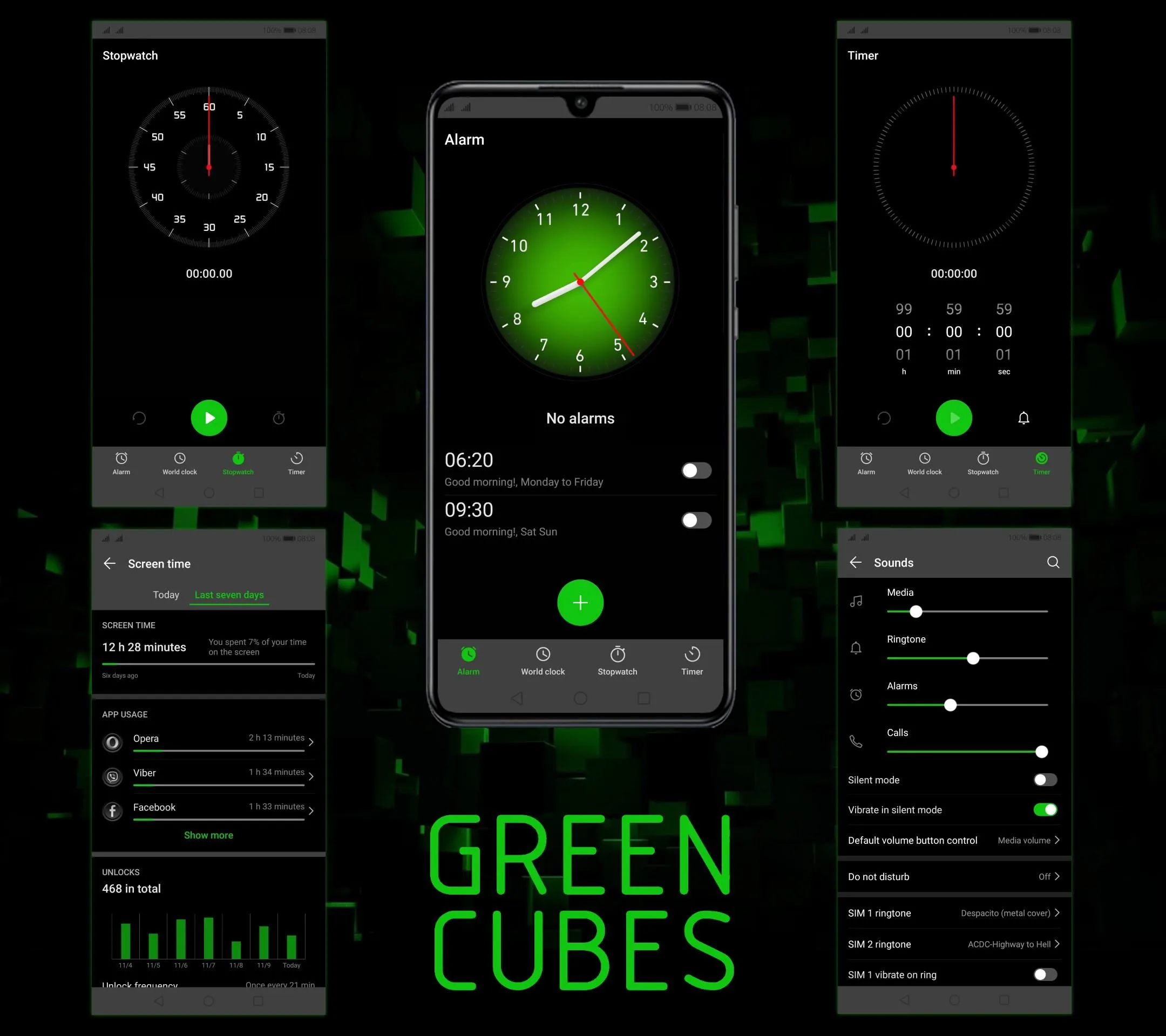 [EMUI 9.1]Green Cubes Theme | Indus Appstore | Screenshot