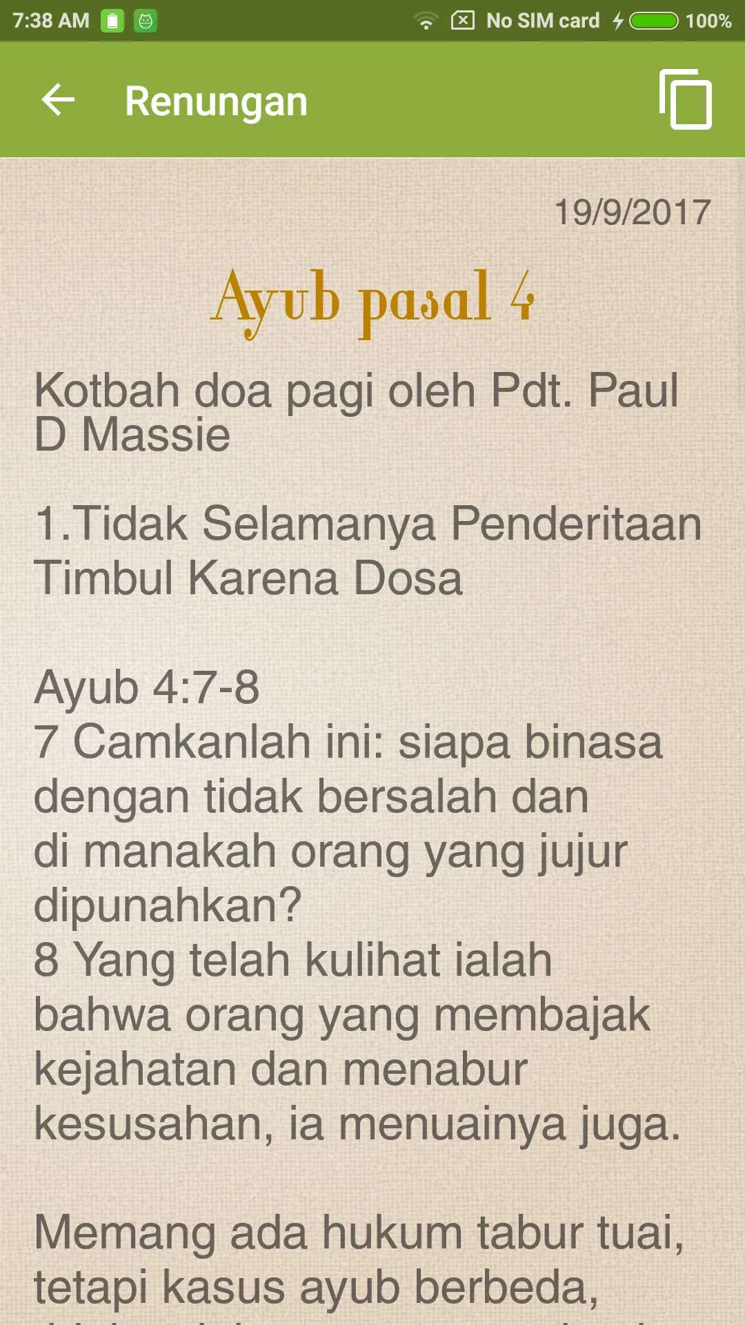 Kemuliaan Pagi | Indus Appstore | Screenshot