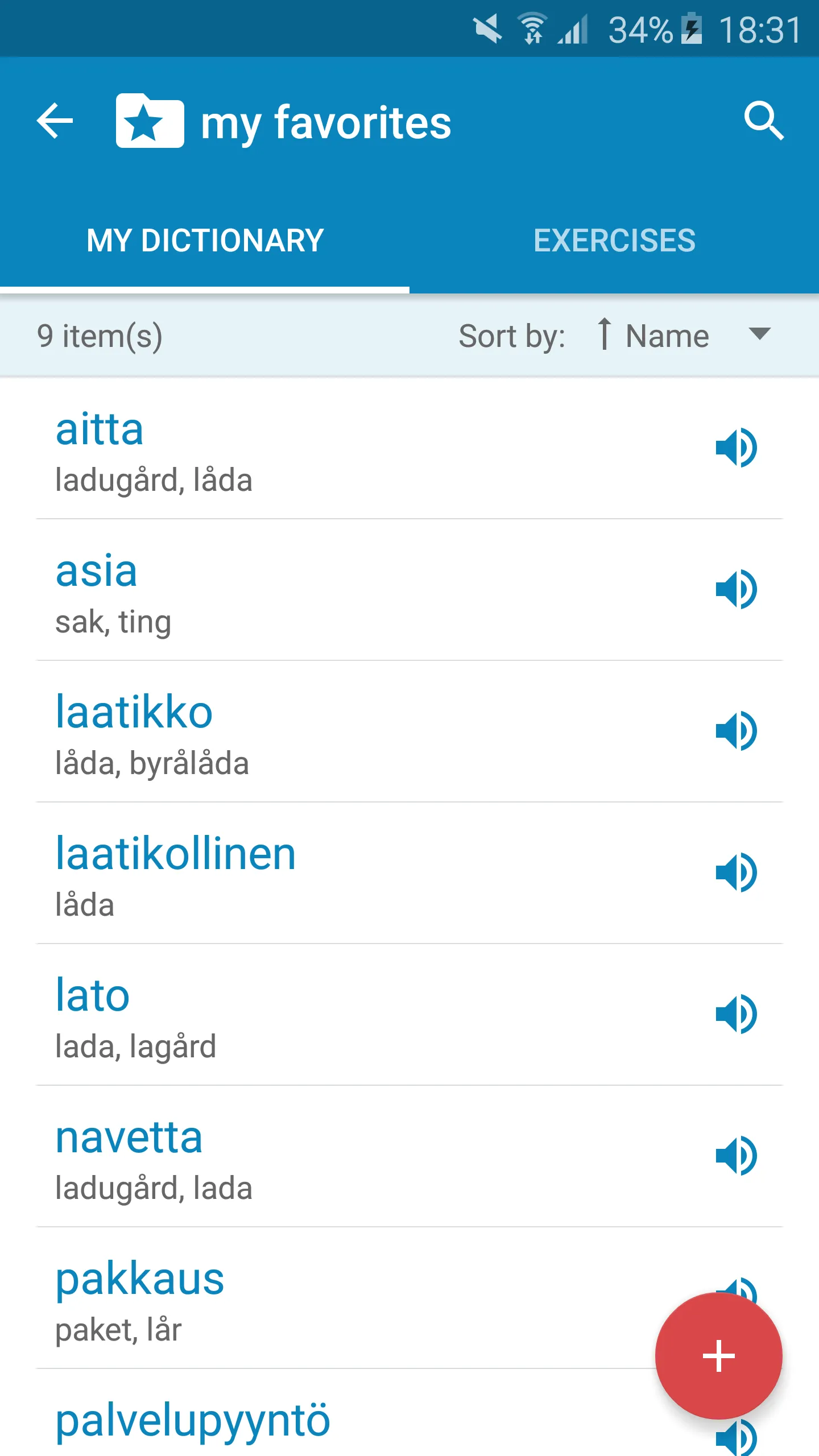 Finnish-Swedish Dictionary | Indus Appstore | Screenshot