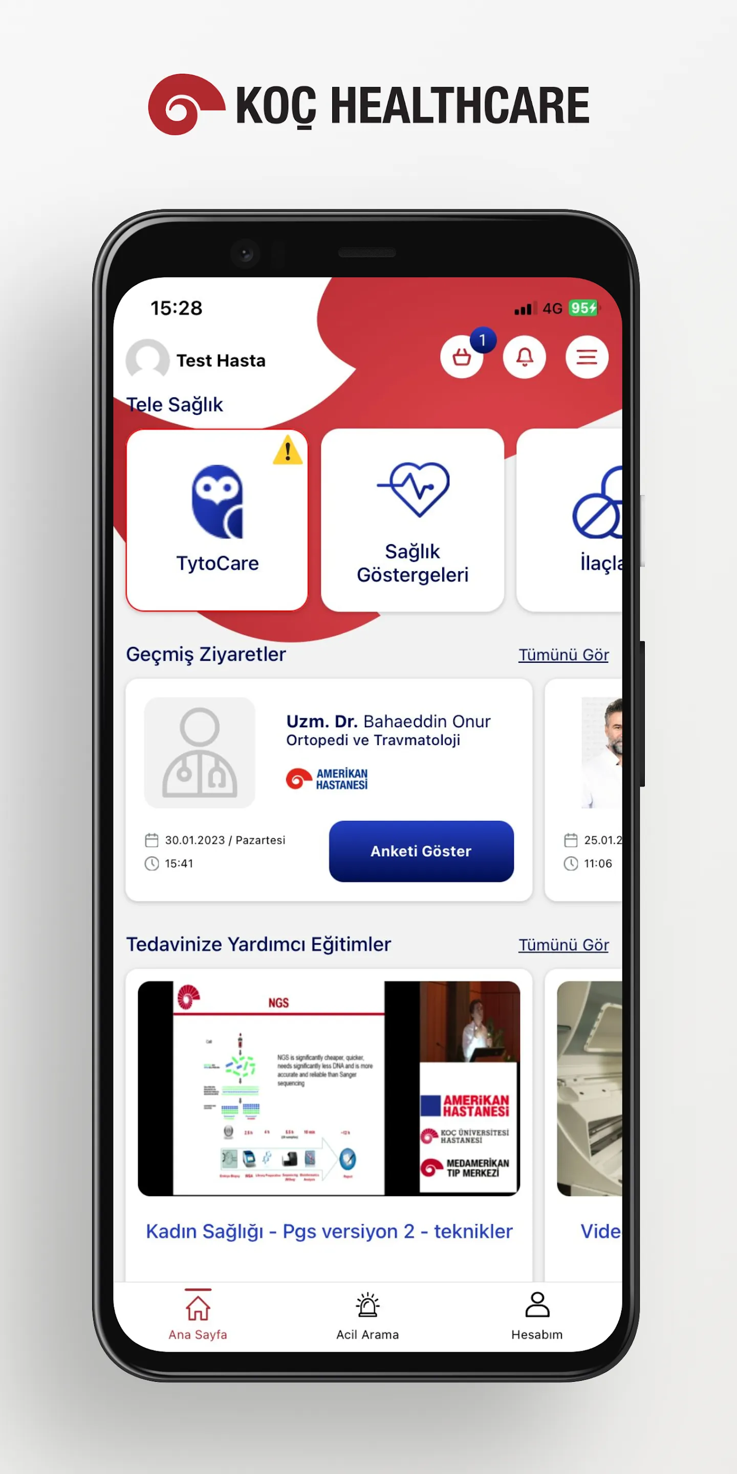 Koç Healthcare | Indus Appstore | Screenshot