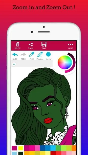 Melanin Girl Coloring Book | Indus Appstore | Screenshot