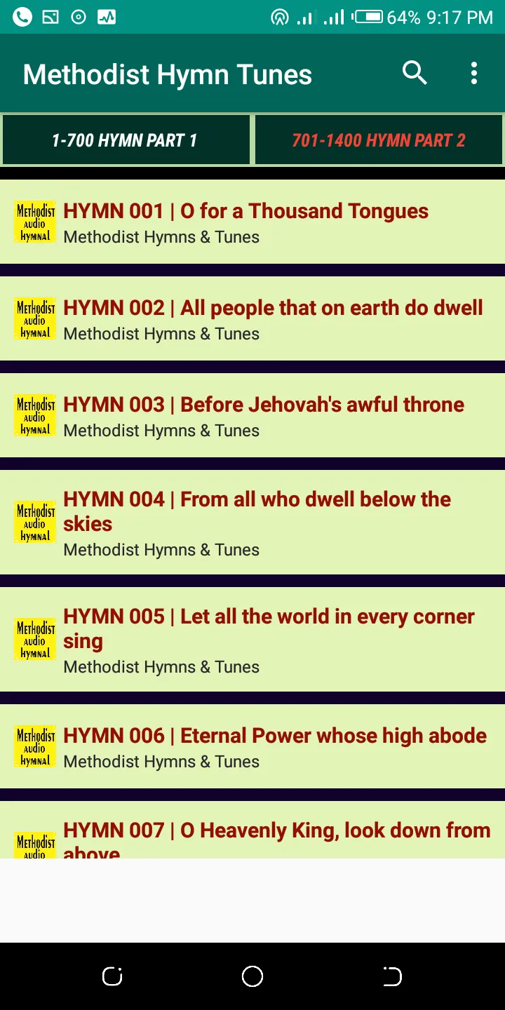 Methodist Audio Hymnal Offline | Indus Appstore | Screenshot