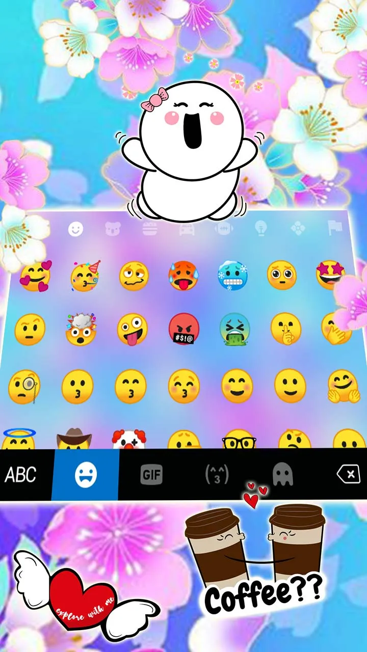 Bright Flowers 2 Keyboard Back | Indus Appstore | Screenshot