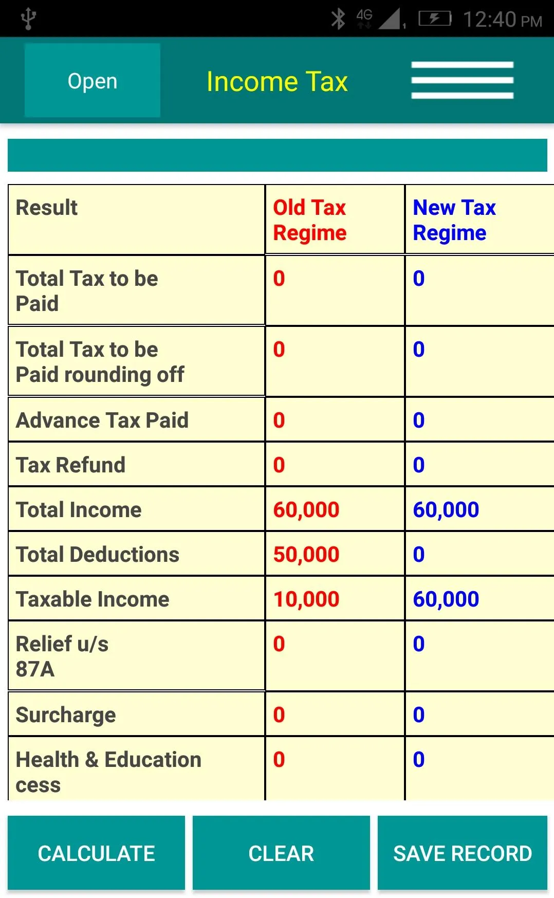 Income Tax Calculator | Indus Appstore | Screenshot