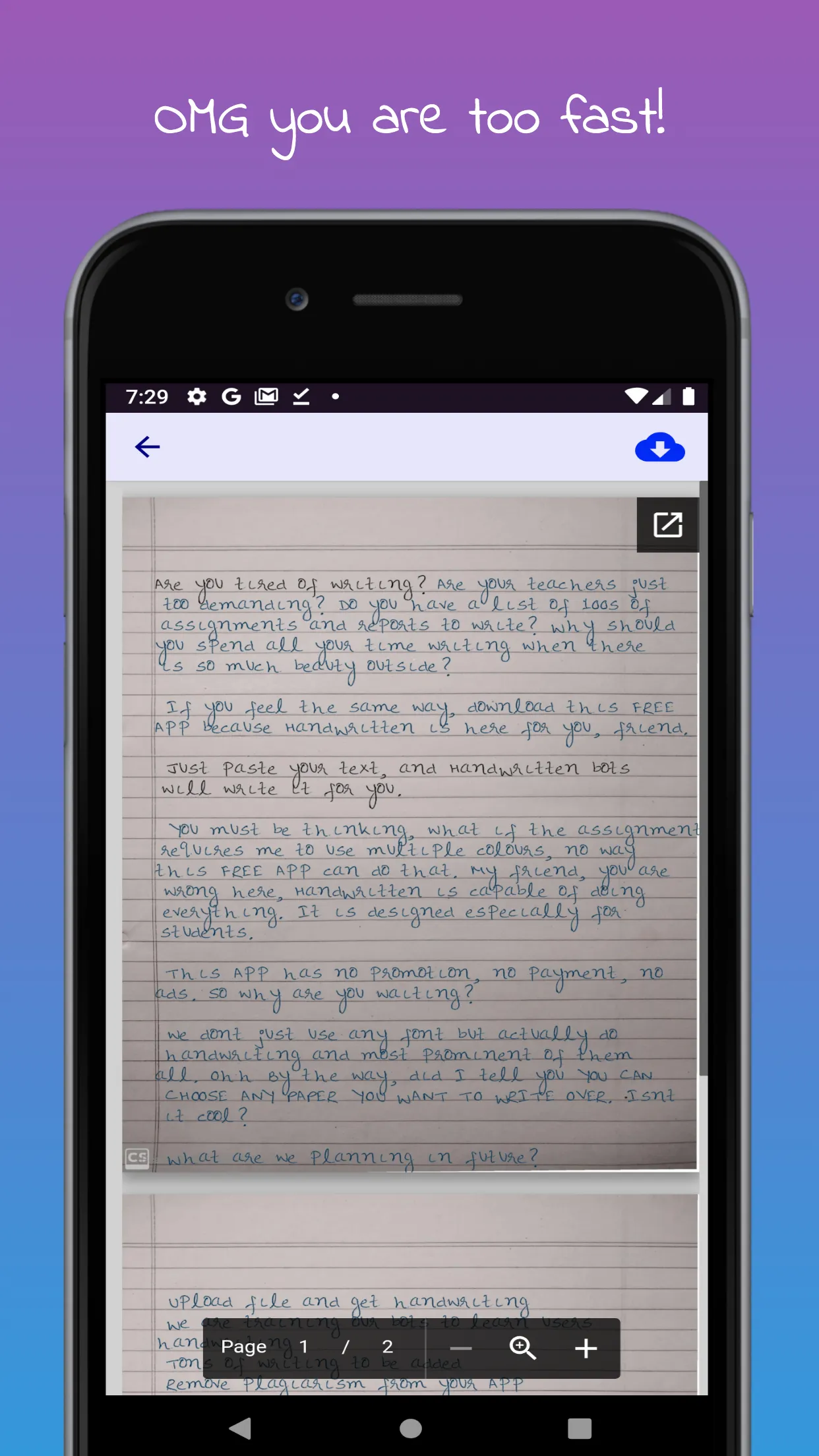 HandWritten | Text to handwrit | Indus Appstore | Screenshot