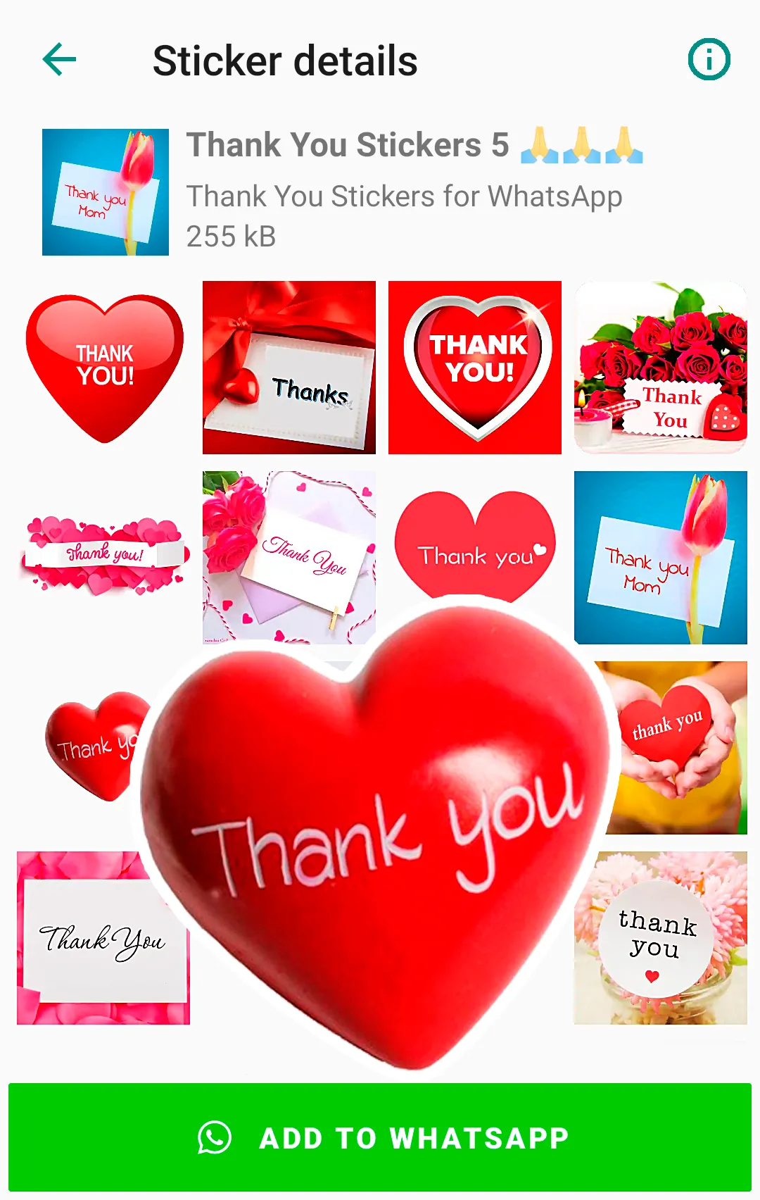 Thank You Sticker for WhatsApp | Indus Appstore | Screenshot