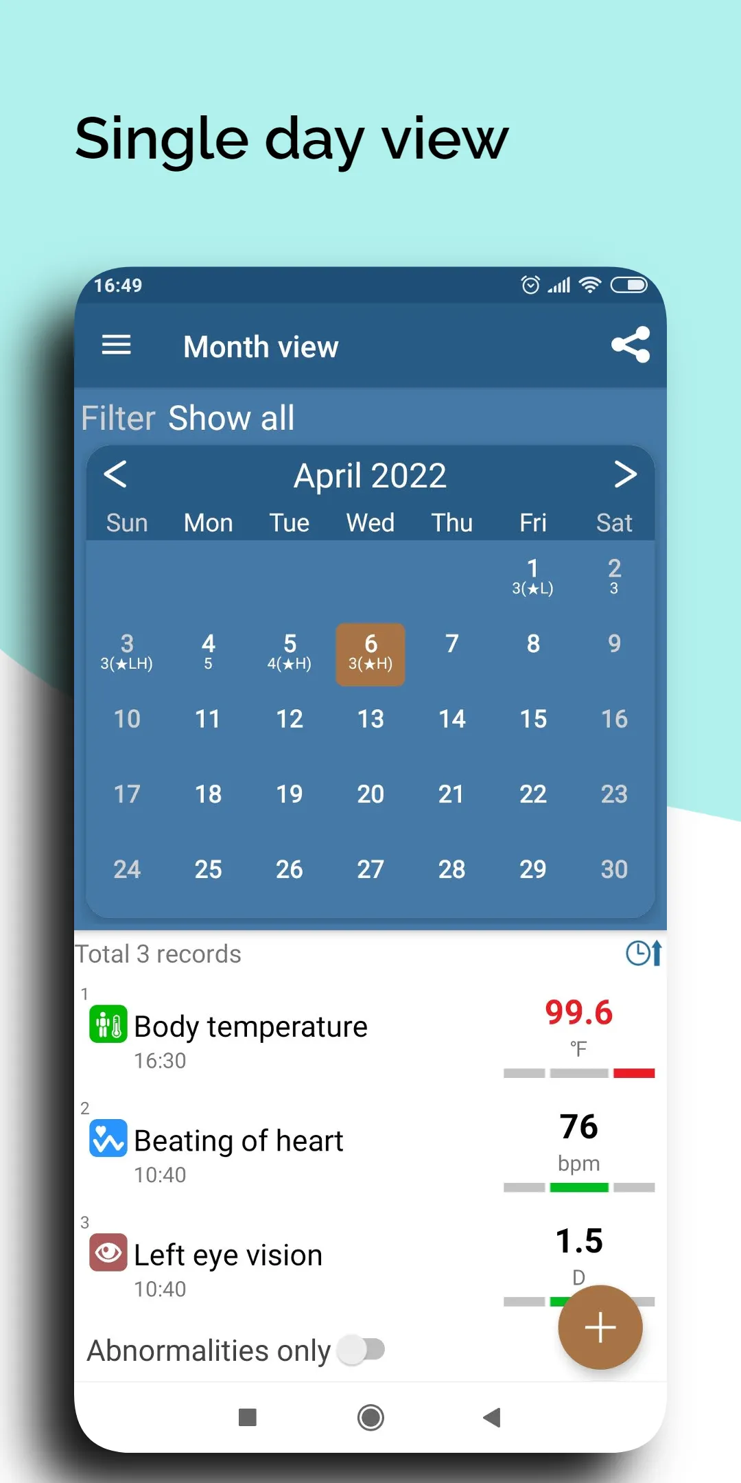 MyBodyLog - Health index notes | Indus Appstore | Screenshot