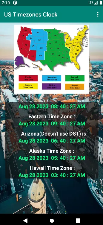 US Timezones Clock | Indus Appstore | Screenshot