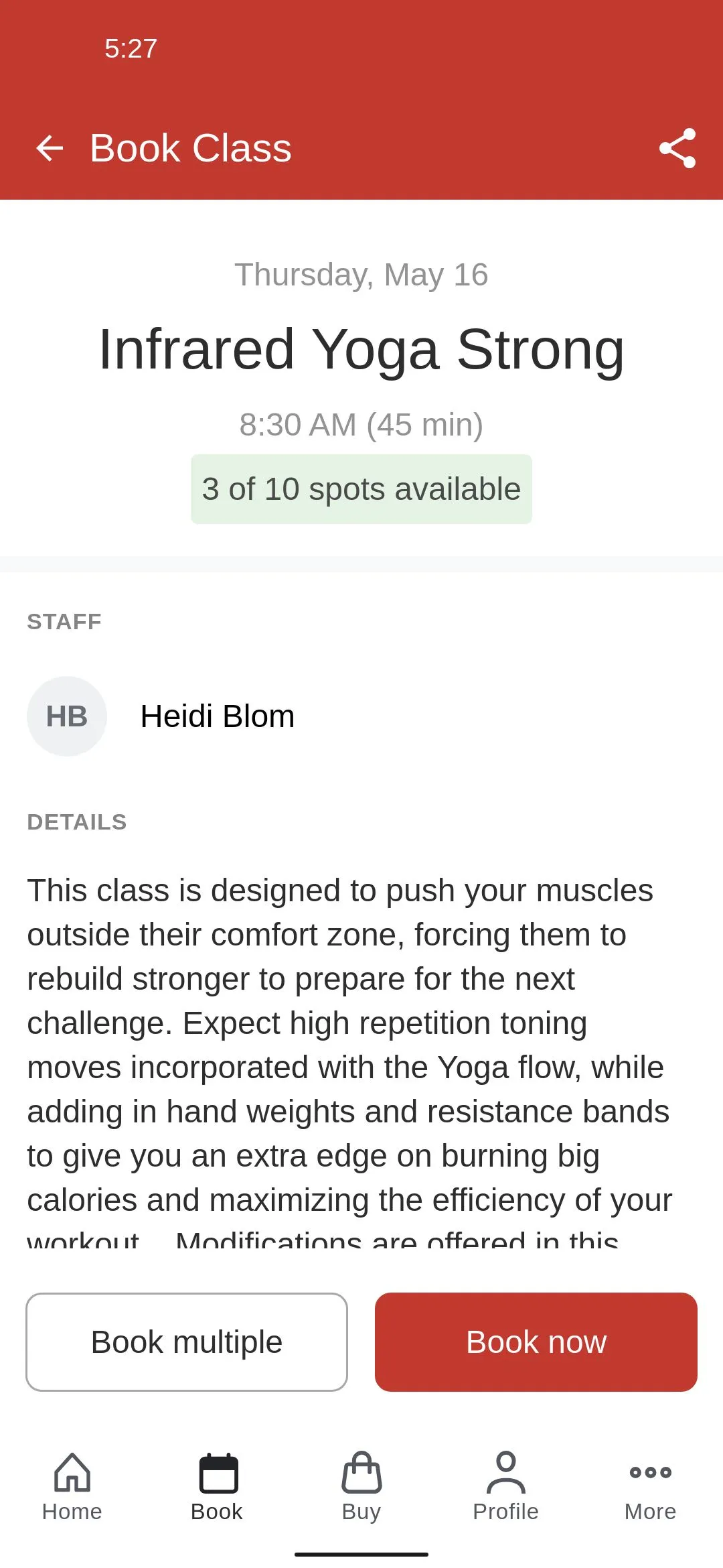 Ignite Infrared Fitness Studio | Indus Appstore | Screenshot