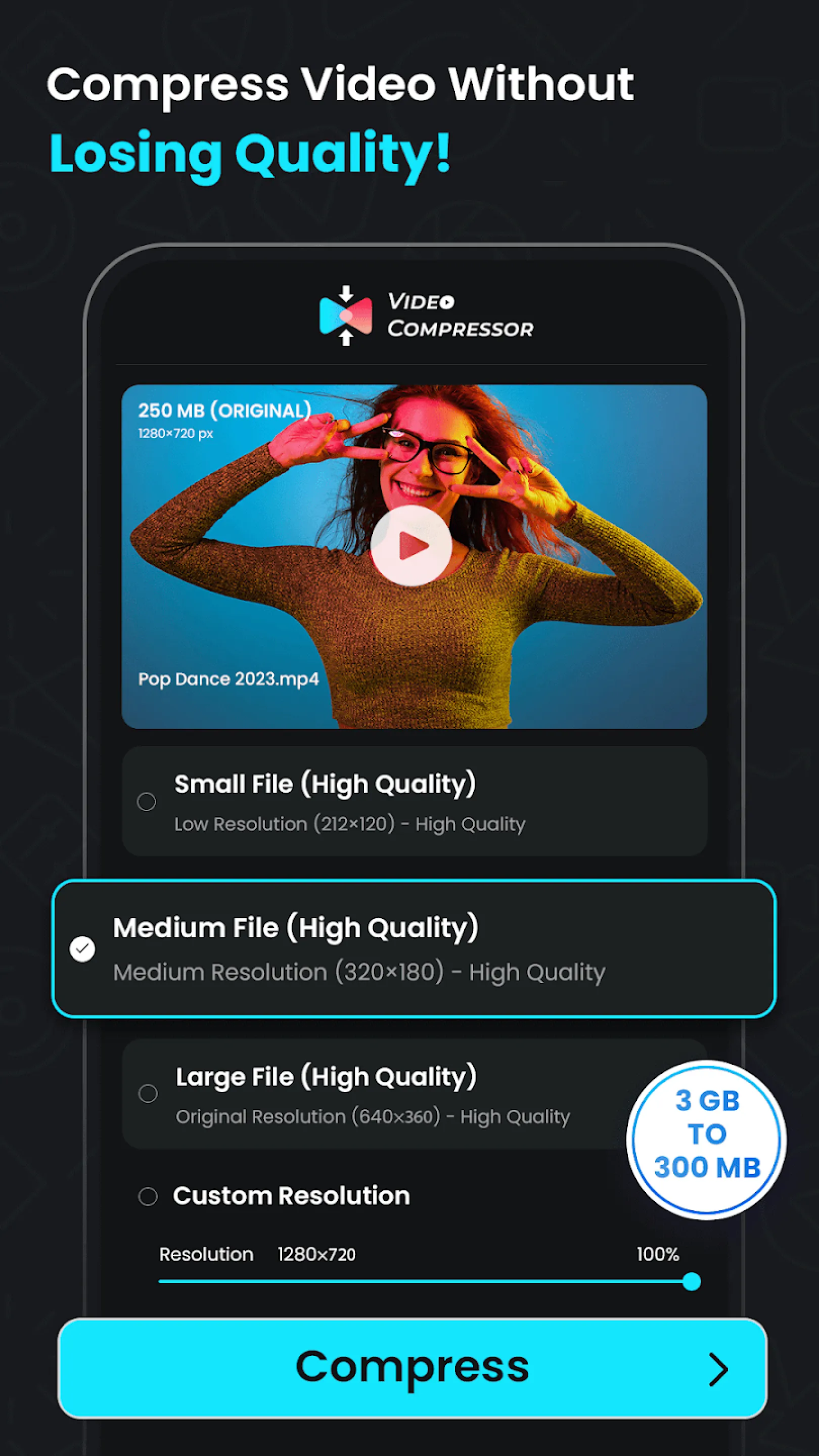 Video Compressor: MP Compress | Indus Appstore | Screenshot