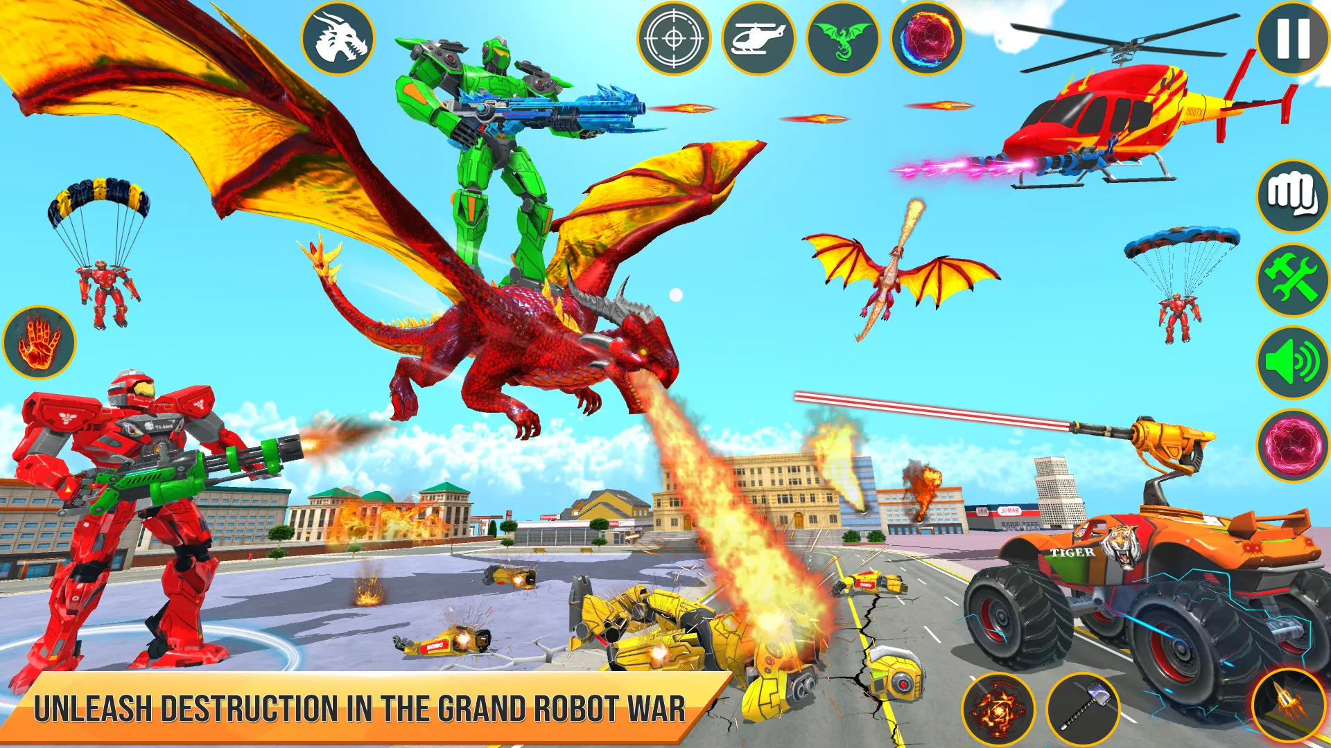 Dragon Robot Car Games 3d | Indus Appstore | Screenshot