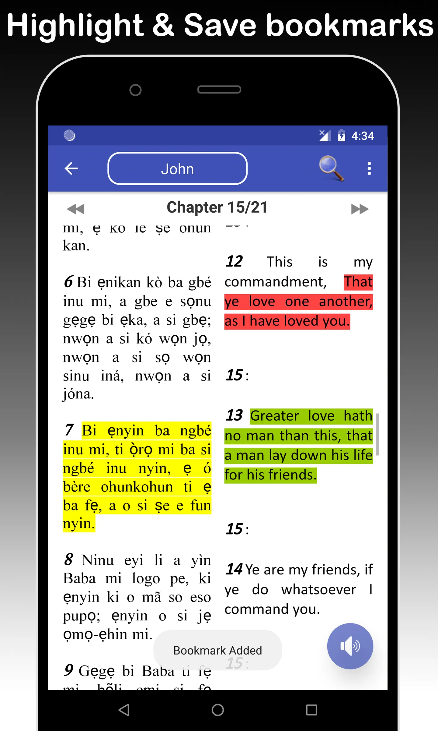 Yoruba Bible & English + Audio | Indus Appstore | Screenshot