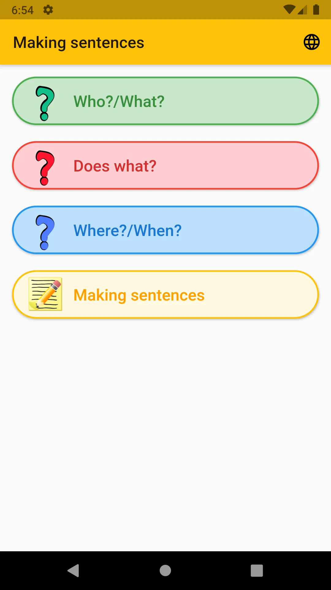 Making sentences | Indus Appstore | Screenshot