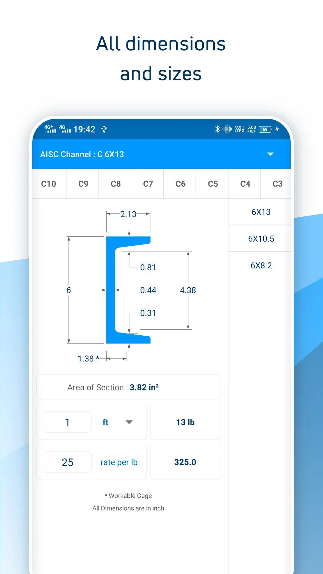 AISC Steel Table | Indus Appstore | Screenshot