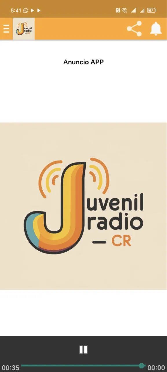 Juvenil Radio CR | Indus Appstore | Screenshot