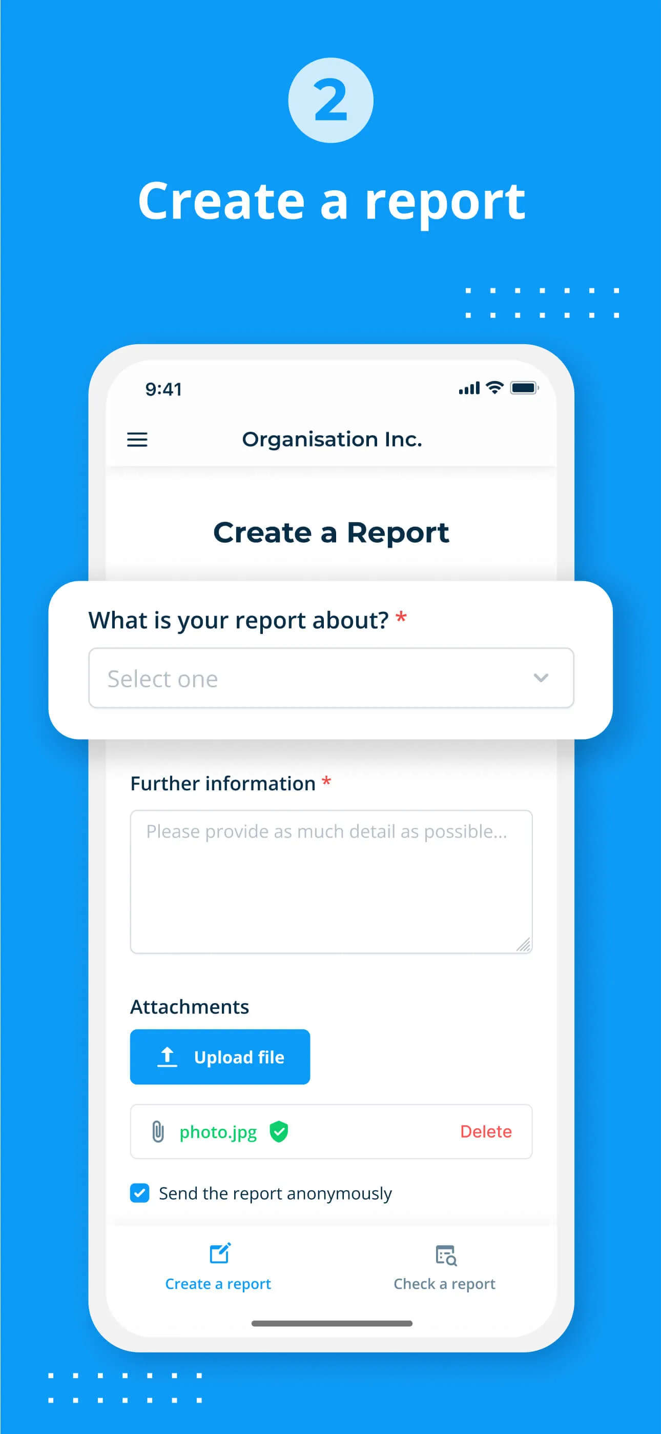 FaceUp: Safe reporting | Indus Appstore | Screenshot