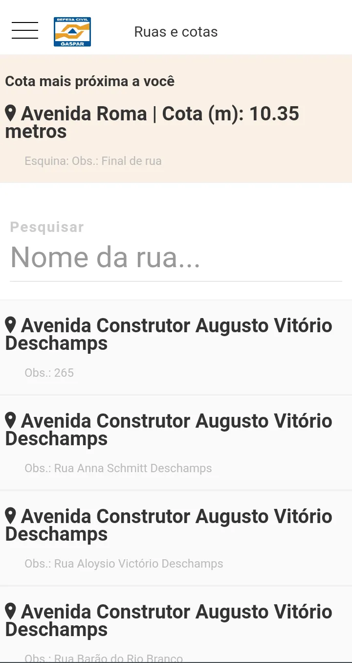 Alerta Gaspar | Indus Appstore | Screenshot