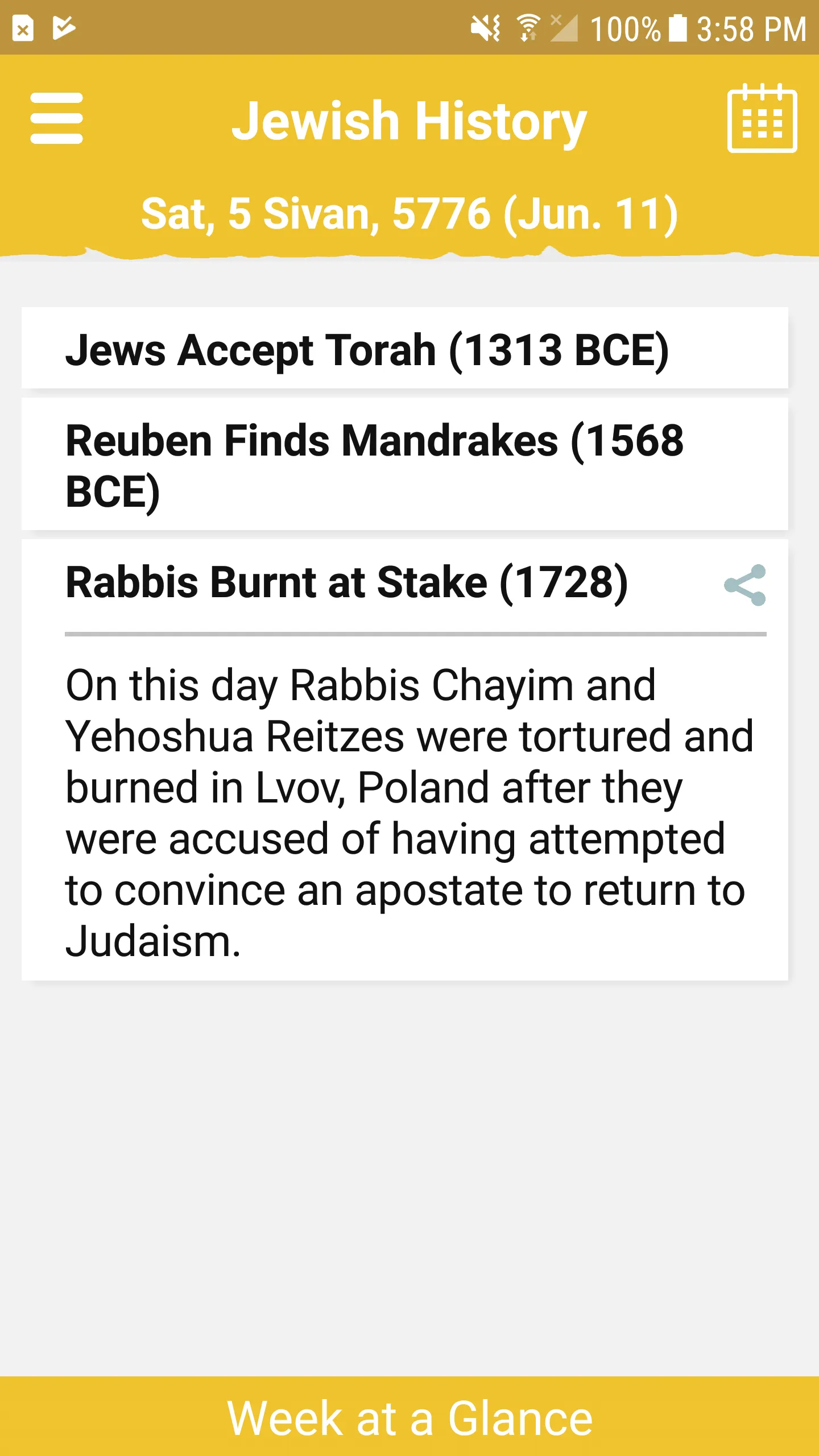 Today In Jewish History | Indus Appstore | Screenshot