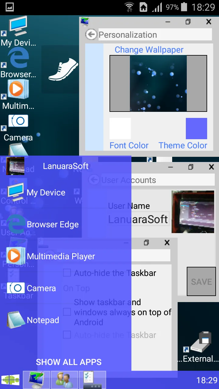 Windroid Launcher (antiguo) | Indus Appstore | Screenshot