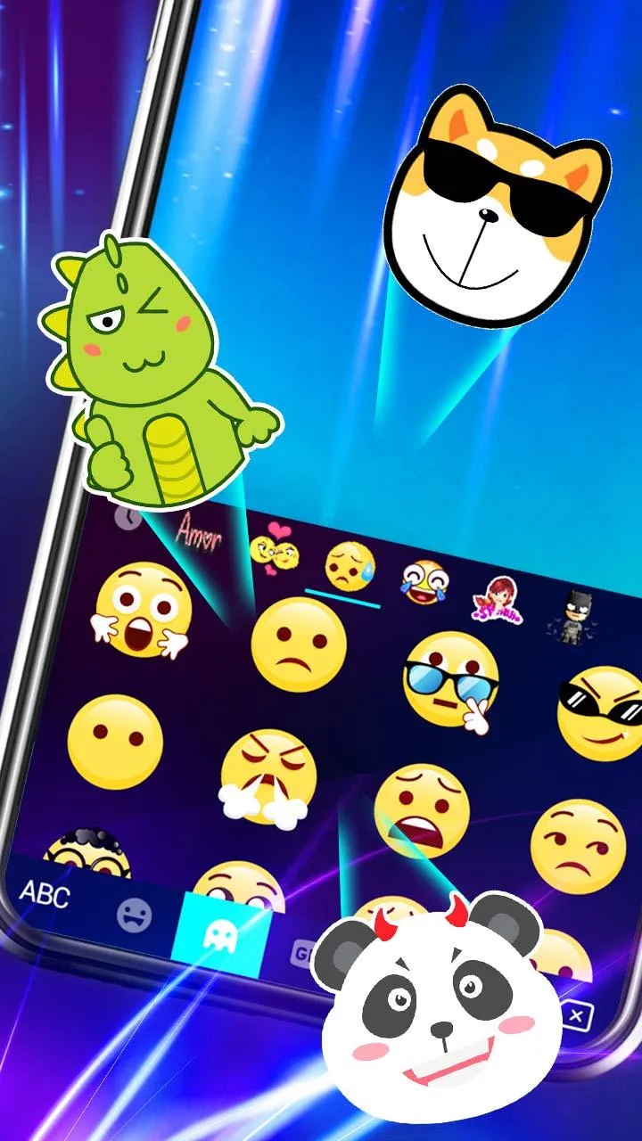 Sparkling Neon 3d Keyboard The | Indus Appstore | Screenshot