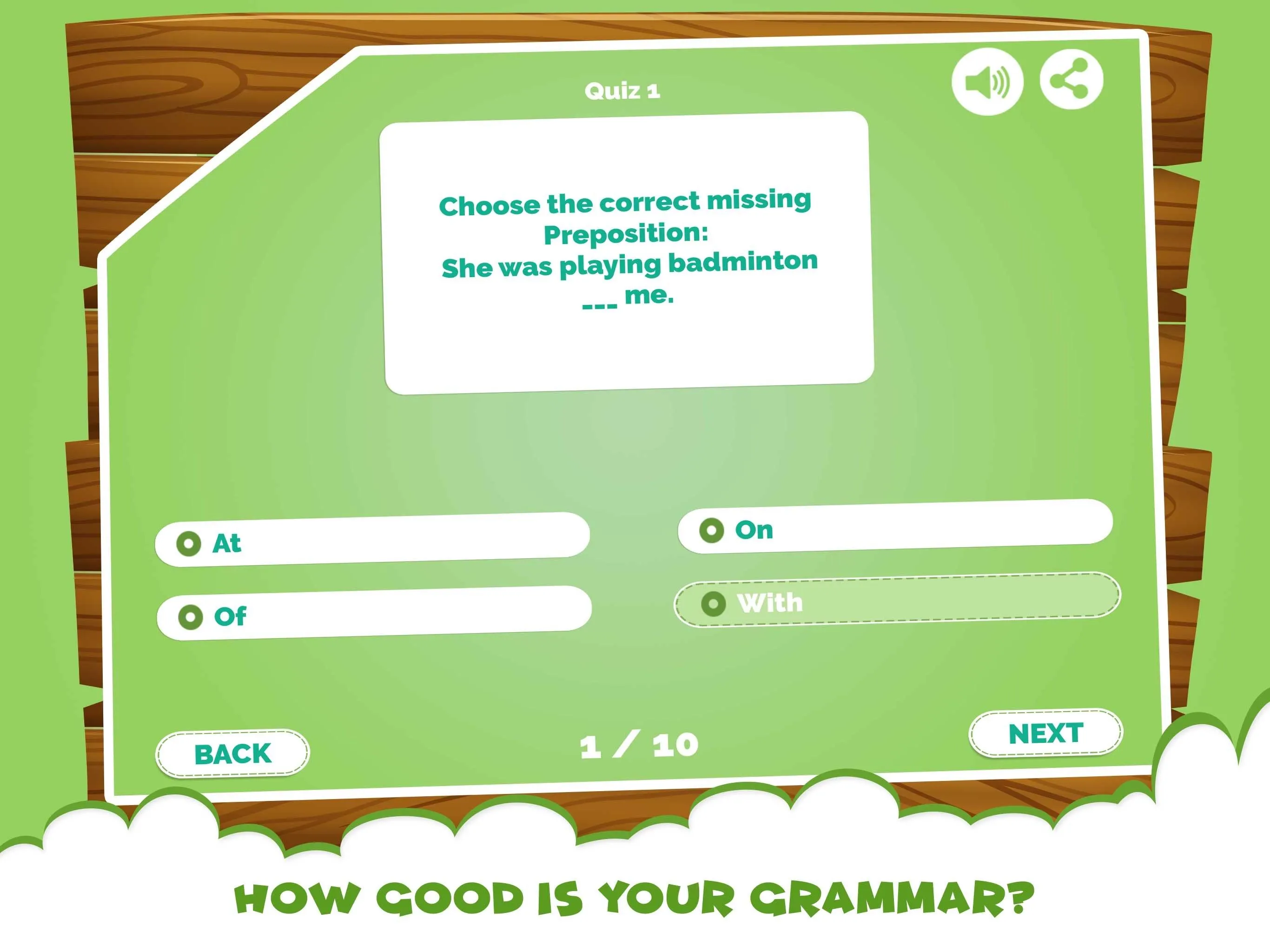 Learning Prepositions Quiz App | Indus Appstore | Screenshot