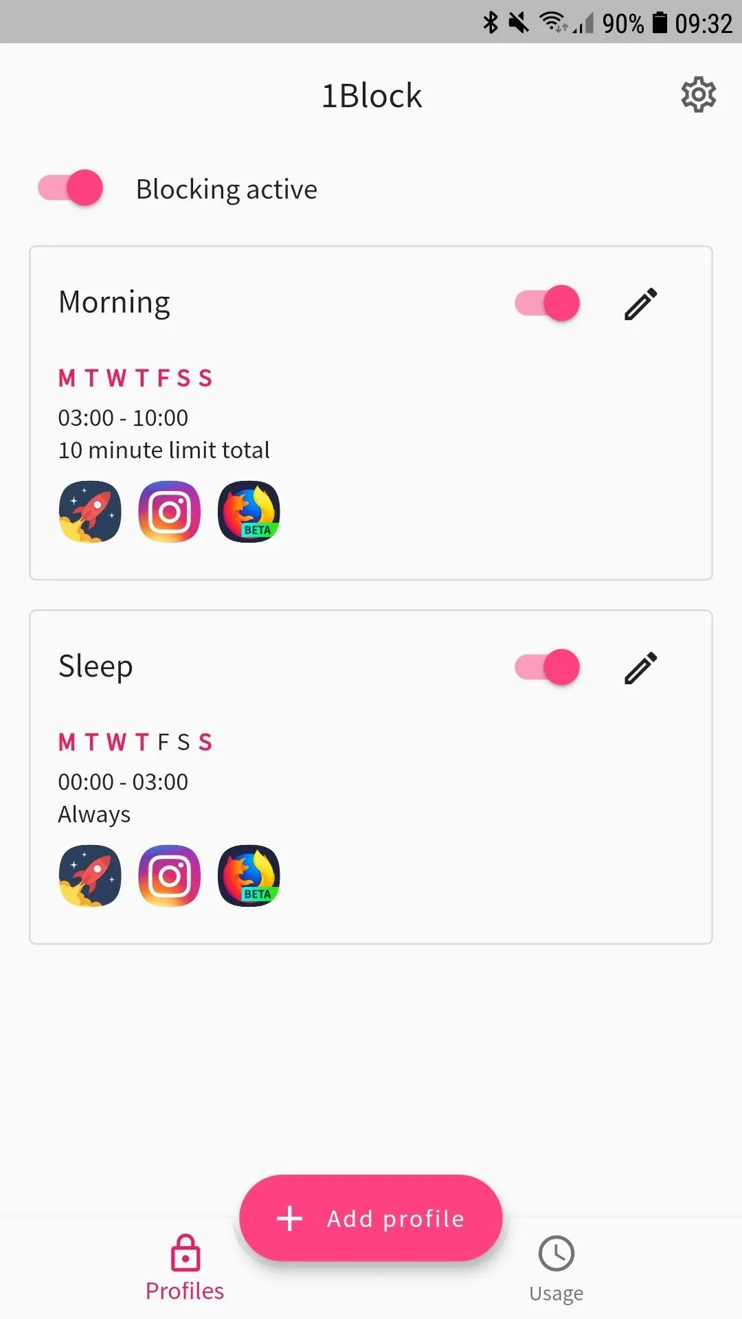1Block app timer | Indus Appstore | Screenshot