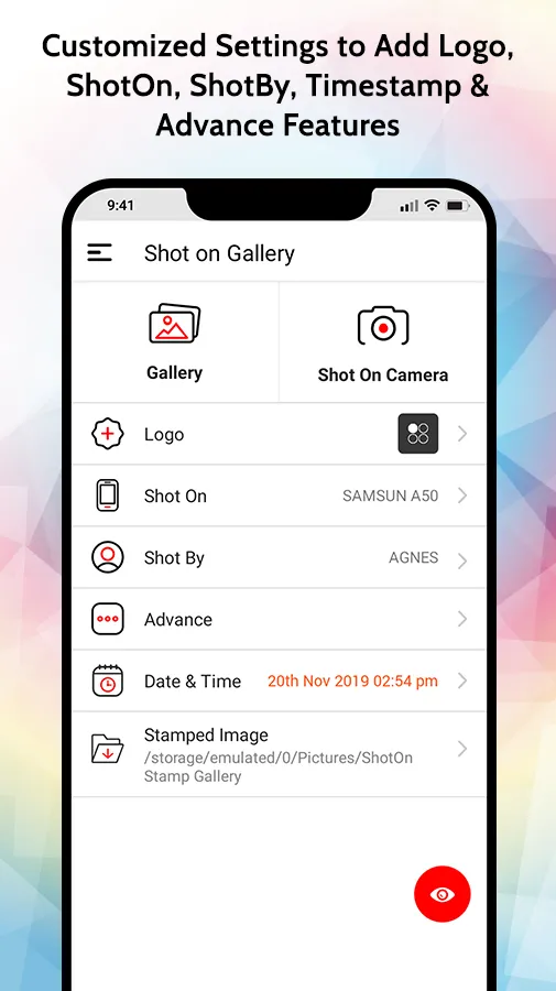 ShotOn Stamp on Gallery | Indus Appstore | Screenshot