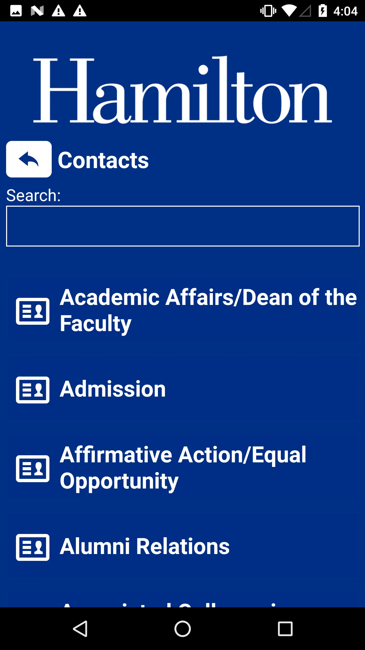 Hamilton College Mobile App | Indus Appstore | Screenshot