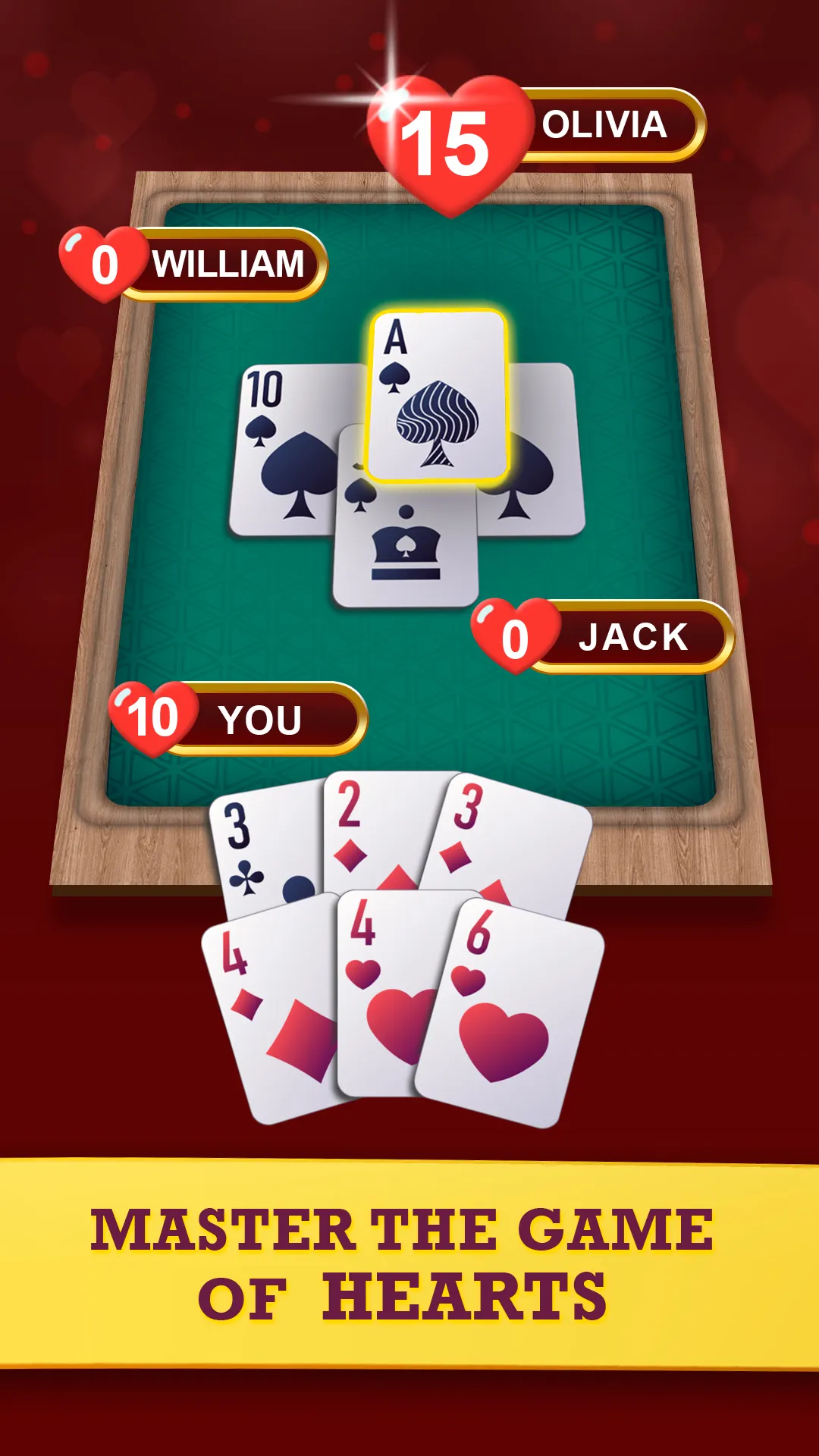 Hearts: Classic Card Game Fun | Indus Appstore | Screenshot