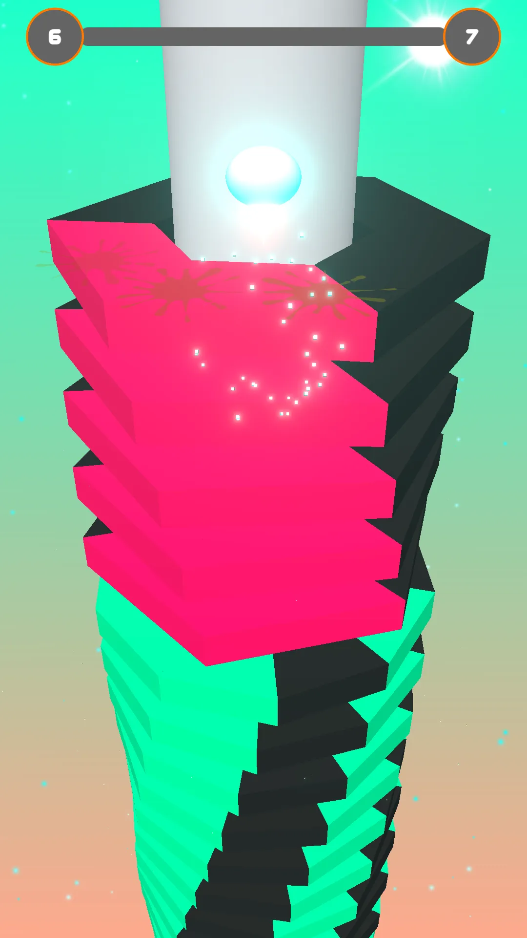 Neon Stack Blast : Smash Helix | Indus Appstore | Screenshot