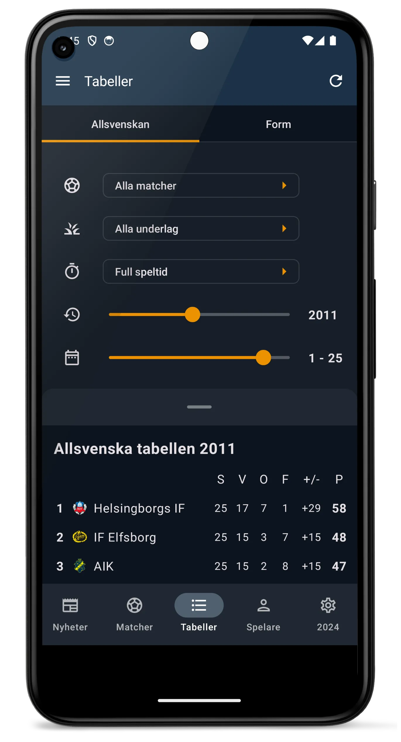 Allsvenskan 2024 | Indus Appstore | Screenshot