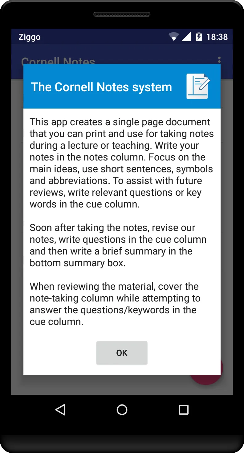 Cornell Notes Template | Indus Appstore | Screenshot