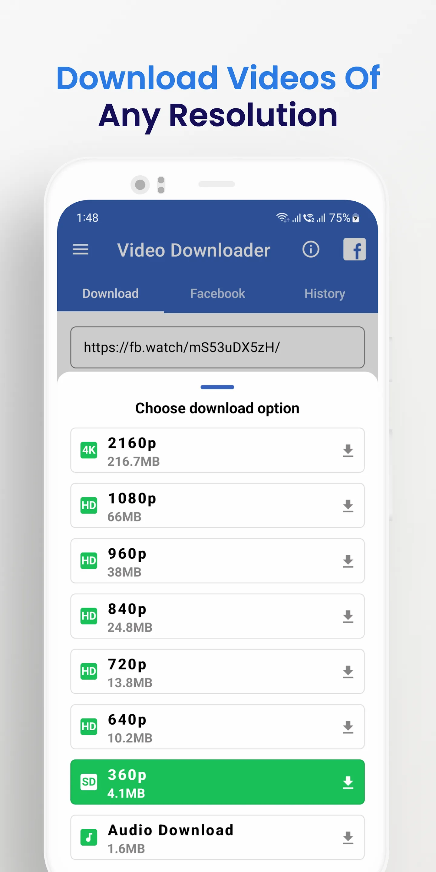 Video Downloader for Facebook | Indus Appstore | Screenshot