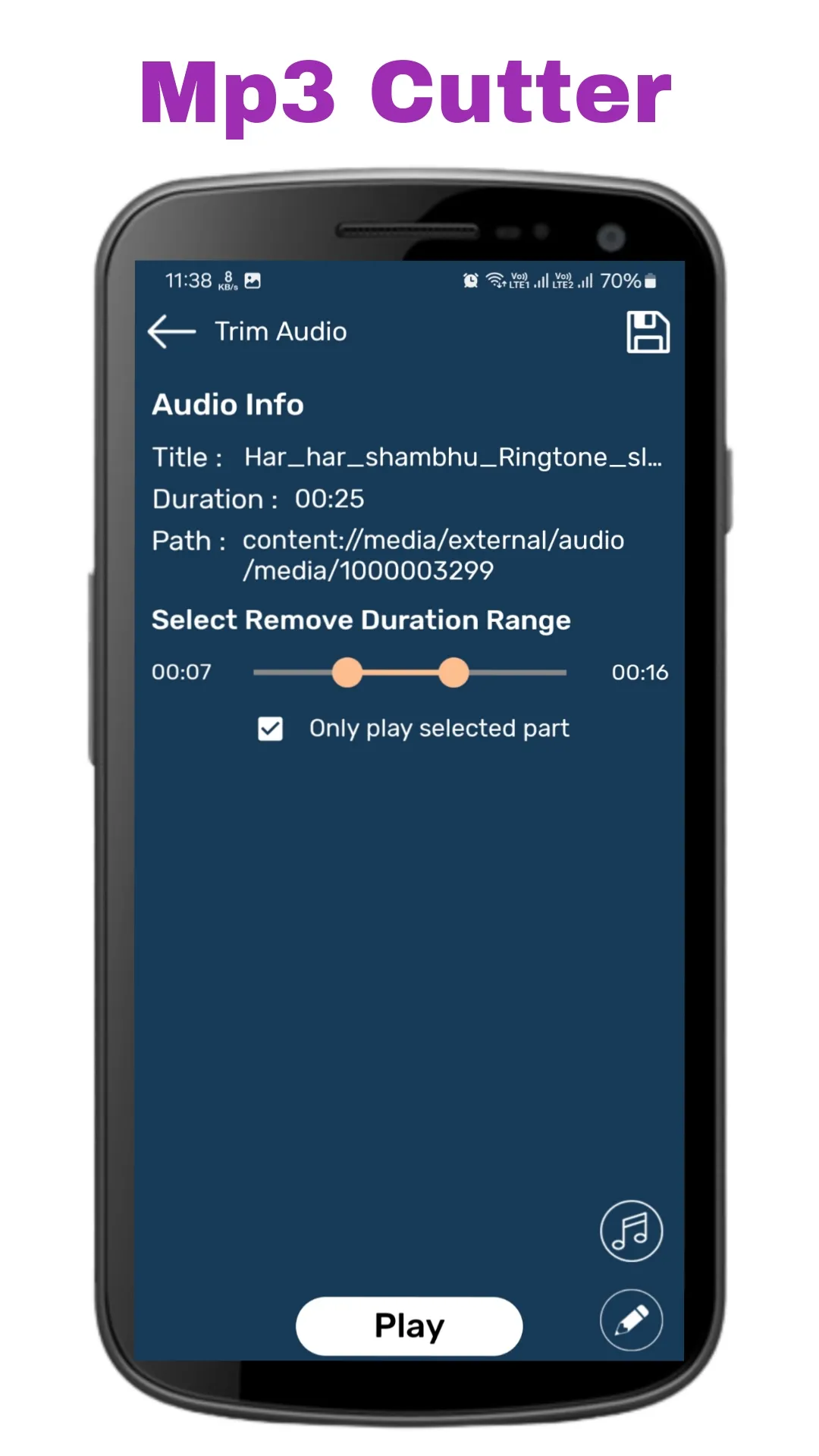 Audio Editor : Cutter, Merger | Indus Appstore | Screenshot