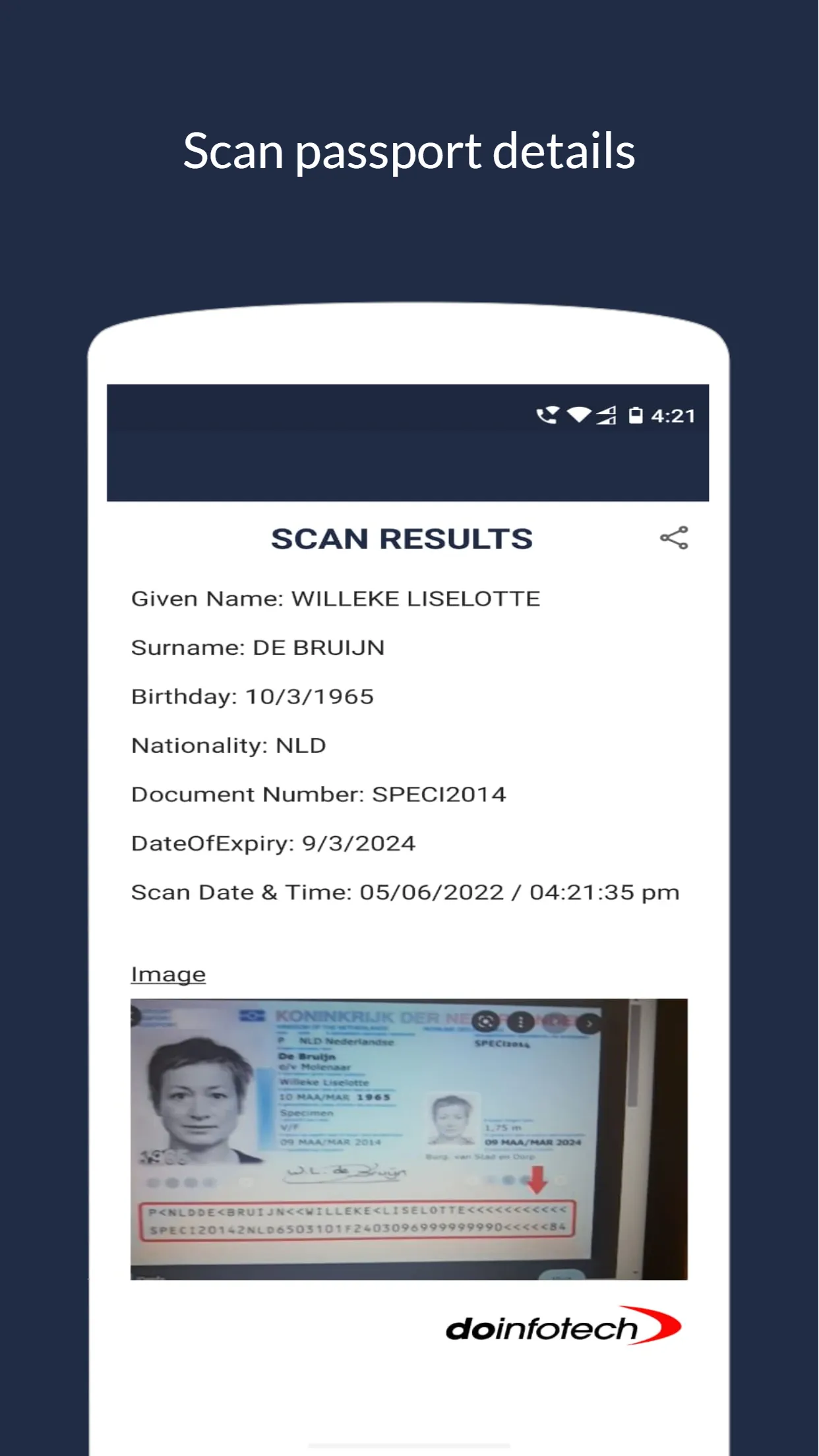 e-passport Scanner | Indus Appstore | Screenshot